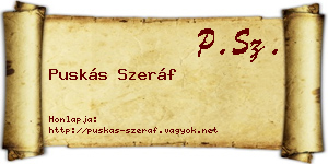 Puskás Szeráf névjegykártya